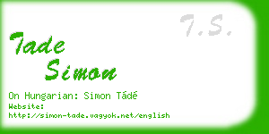 tade simon business card